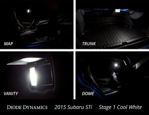 Subaru WRX STi Interior LED Light Kit - Diode Dynamics - Stage 1 - Red - `15-`19 Subaru WRX STi Interior LED Light Kit - Diode Dynamics - Stage 1 - Red - `15-`19